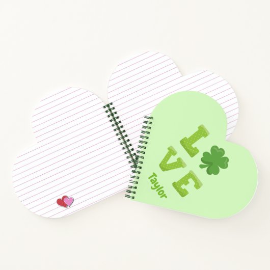 Schönes St. Patrick's Day Heart Notizbuch (Innenseite)
