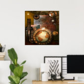 Schönes Steampunk-Plakat Poster (Heimbüro)