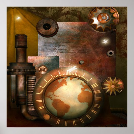 Schönes Steampunk-Plakat Poster (Vorne)