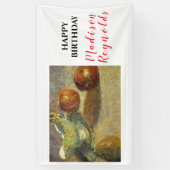 Schönes Stillleben mit Antique und Obst Banner (Vertikal)