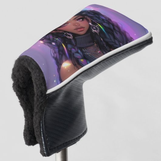 Schönes stilvolles Braided Hair Anime Girl Golf Headcover (3/4 Vorderseite)