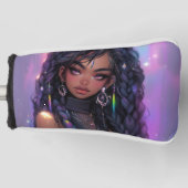 Schönes stilvolles Braided Hair Anime Girl Golf Headcover (Vorderseite)