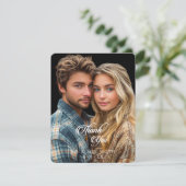 Schönes stilvolles Foto Vielen Dank Dankeskarte (Stehend Vorderseite)