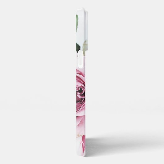 Schönes, stilvolles Monogramm, erstmalig blumenros iPhone Hülle (Rechte Seite)