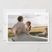 Schönes, stilvolles Texteüberlagern Zwei Fotos Save The Date (Rückseite)