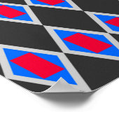 schönes Stoffmuster aus Stamm, Stoffmuster ba Poster (Ecke)