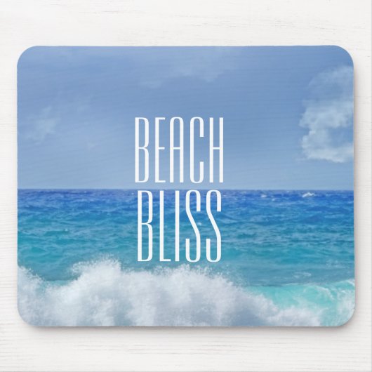 Schönes Strand-Glücks-klassischer Brandungs-Himmel Mousepad (Vorne)