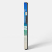 Schönes Strandfoto-Monogramm Ozeanwellen Küste iPhone Hülle (Linke Seite)