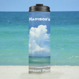 Schönes Strandgrundstück Personalisiert Thermosbecher