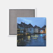 Schönes Straßburg, Frankreich (mit einem Aufdruck  Magnet (Vorderseite/Rückseite)