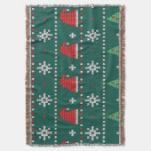 Schönes Strickmuster Decke (Vorderseite Vertikal)