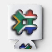 Schönes Südafrika Hashtag Flaggenmuster Art Dosenkühler (Rückseite)