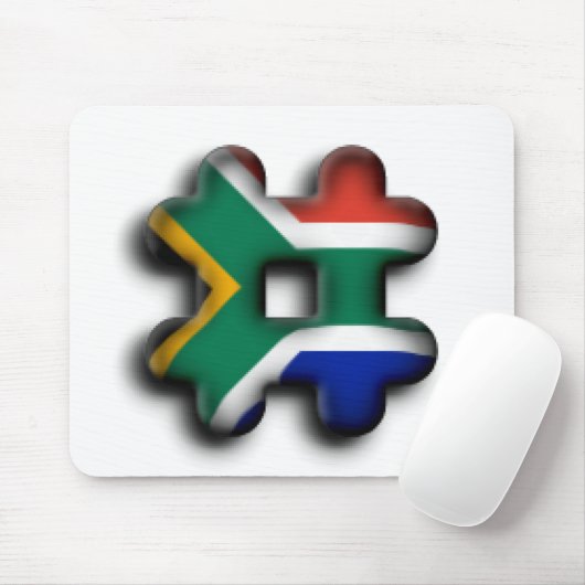 Schönes Südafrika Hashtag Flaggenmuster Art Mousepad (Mit Mouse)