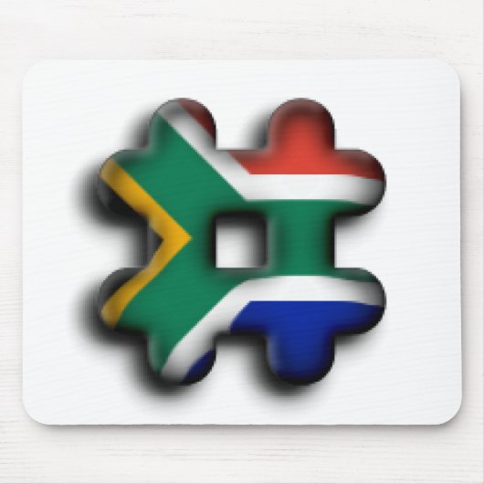 Schönes Südafrika Hashtag Flaggenmuster Art Mousepad (Vorne)