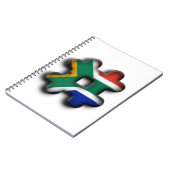 Schönes Südafrika Hashtag Flaggenmuster Art Notizblock (Linke Seite)