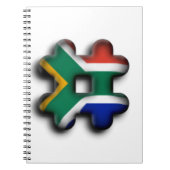 Schönes Südafrika Hashtag Flaggenmuster Art Notizblock (Vorderseite)