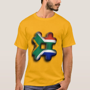 Schönes Südafrika Hashtag Flaggenmuster Art T-Shirt