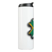 Schönes Südafrika Hashtag Flaggenmuster Art Thermosbecher (Nach links gedreht)