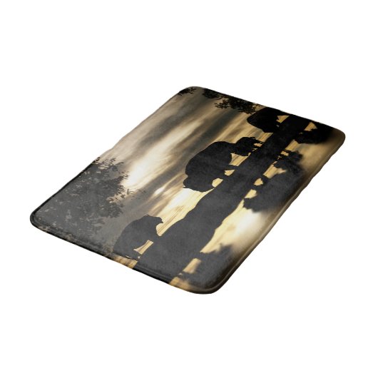 Schönes Südwestbathmat mit Büffets Badematte (Schrägansicht)