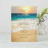 Schönes Summer Beach Sunset Foto Einladung (Stehend Vorderseite)