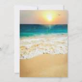 Schönes Summer Beach Sunset Foto Einladung (Rückseite)
