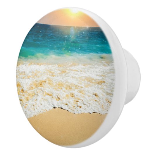 Schönes Summer Beach Sunset Foto Keramikknauf (Rechts)