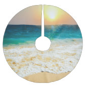 Schönes Summer Beach Sunset Foto Polyester Weihnachtsbaumdecke (Vorderseite)