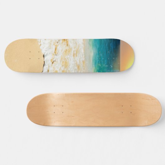 Schönes Summer Beach Sunset Foto Skateboard (Horizontal)