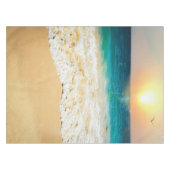 Schönes Summer Beach Sunset Foto Tischdecke (Vorderseite (Horizontal))