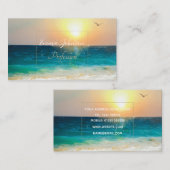Schönes Summer Beach Sunset Foto Visitenkarte (Vorne/Hinten)