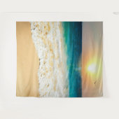 Schönes Summer Beach Sunset Foto Wandteppich (Vorderseite (Horizontal))