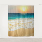 Schönes Summer Beach Sunset Foto Wandteppich (Vorderseite)