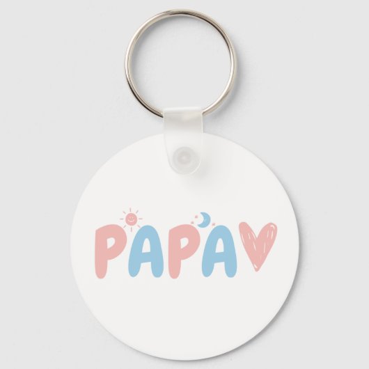 Schönes Sun&Moon PAPA Schlüsselanhänger (Vorderseite)