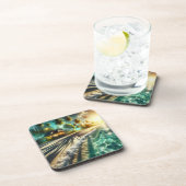 Schönes Sunset Beach House Getränkeuntersetzer (Rechte Seite)