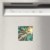 Schönes Sunset Beach House Magnet (In Situ (Geschirrspüler))