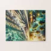 Schönes Sunset Beach House Puzzle (Horizontal)