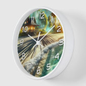 Schönes Sunset Beach House Uhr (Winkel)