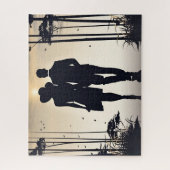 Schönes Sunset Couple Walking Puzzle (Vertikal)