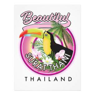 Schönes Surat Thani Thailand Logo Fotodruck