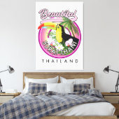 Schönes Surat Thani Thailand Logo Leinwanddruck (Insitu (Schlafzimmer))