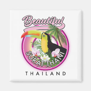 Schönes Surat Thani Thailand Logo Magnet