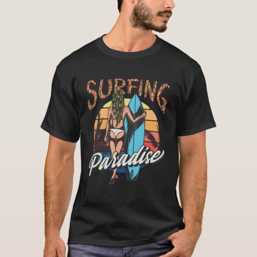 Schönes Surfbrett Retro Graphic T-Shirt (Vorderseite)