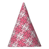 Schönes süß rosa schwarzes Puzzles Stück Partyhütchen (Rechts)