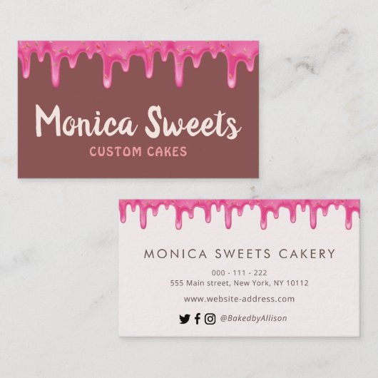 Schönes Süßwasser Visitenkarte (Vorne/Hinten)