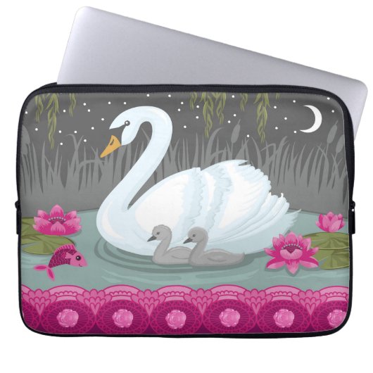 Schönes Swan Laptop Sleeve (Vorderseite)