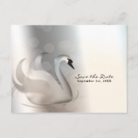 Schönes Swan Silver Elegante Chic Save the Date