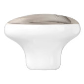 Schönes Swan White & Silver Eleganter Custom Chic Keramikknauf (Seitenansicht)