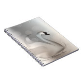 Schönes Swan White & Silver Eleganter Custom Chic Notizblock (Rechte Seite)