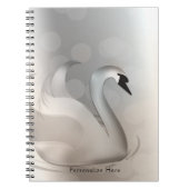 Schönes Swan White & Silver Eleganter Custom Chic Notizblock (Vorderseite)