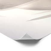 Schönes Swan White & Silver Eleganter Custom Chic Poster (Ecke)